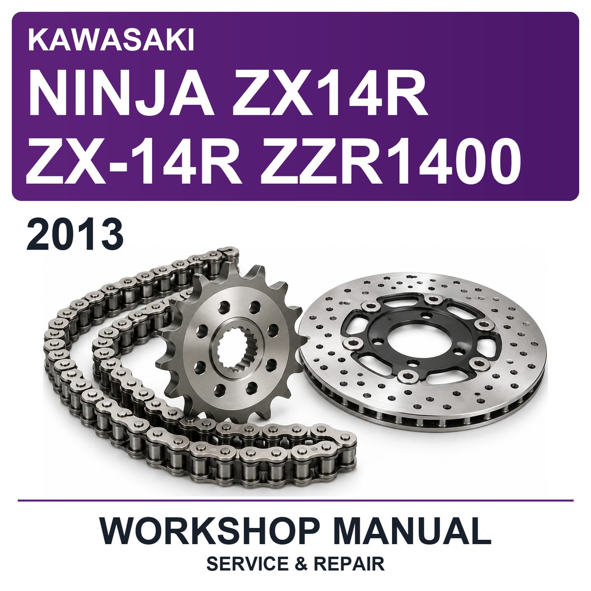 2013 Kawasaki Ninja ZX14R ZX-14R ZZR1400 Workshop Service & Repair Manual