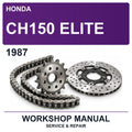 1987 Honda CH150 Elite Workshop Service & Repair Manual