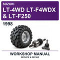 1998 Suzuki LT-4WD LT-F4WDX & LT-F250 Workshop Service & Repair Manual