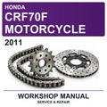 2011 Honda CRF70F Motorcycle Workshop Service & Repair Manual