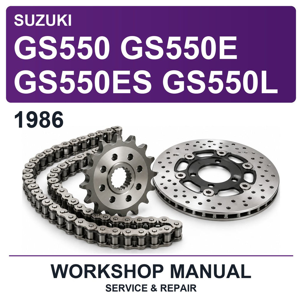 1986 Suzuki GS550 GS550E GS550ES GS550L Workshop Service & Repair Manual