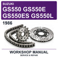 1986 Suzuki GS550 GS550E GS550ES GS550L Workshop Service & Repair Manual