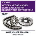 2007 Victory Polaris Vegas Vagas Eight-Ball Kingpin Kingpin Tour Motorcycle Workshop Service & Repair Manual