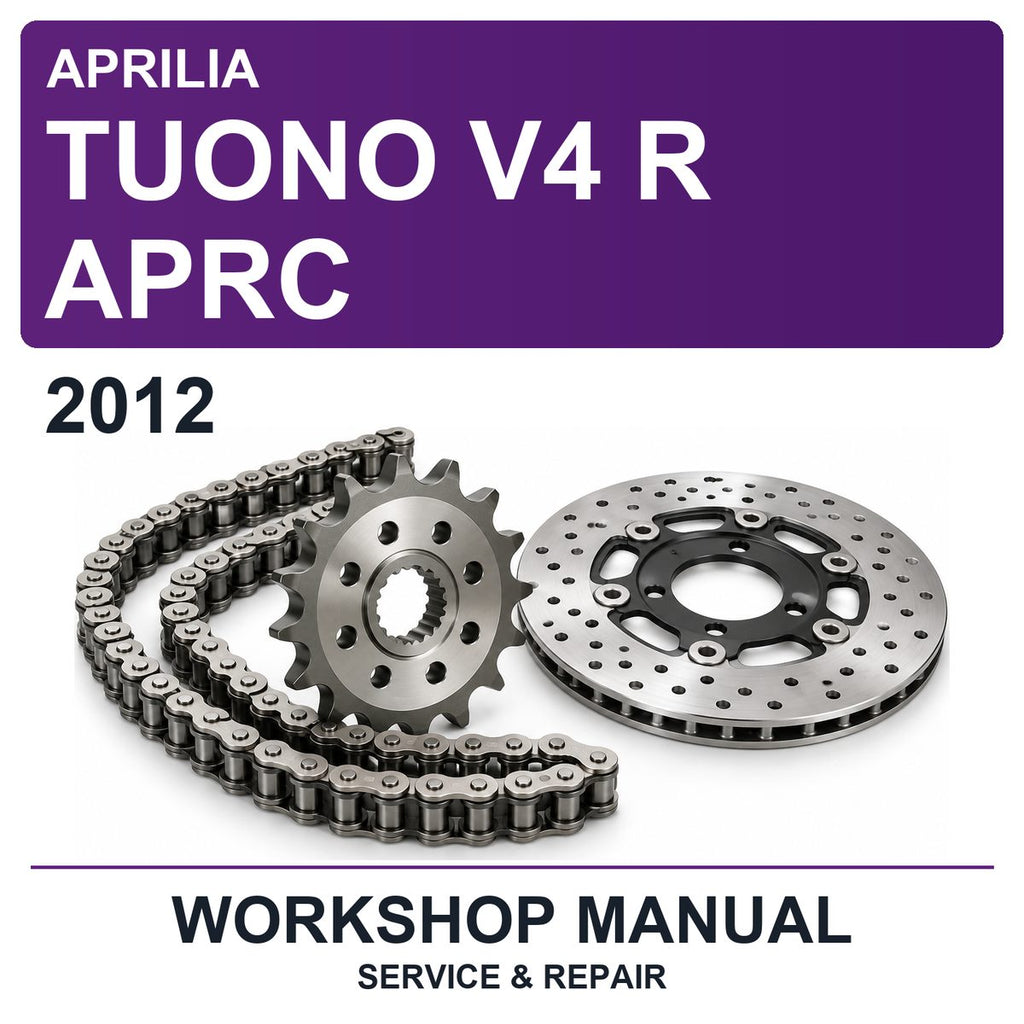 2012 Aprilia Tuono V4 R Aprc Workshop Service & Repair Manual