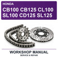 Honda CB100 CB125 CL100 SL100 CD125 SL125 Workshop Service & Repair Manual