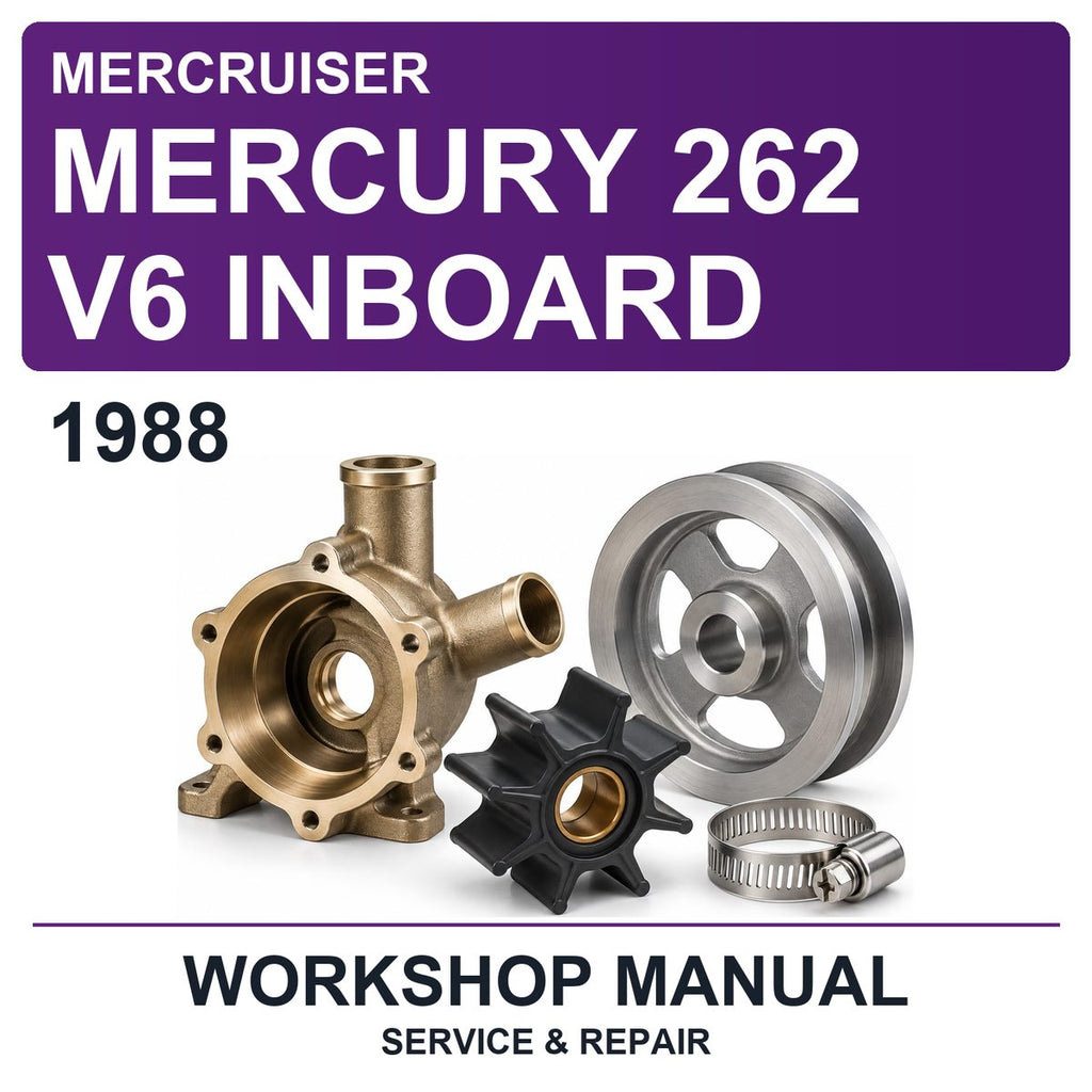 1988 Mercury Mercruiser 262 V6 Inboard Workshop Service & Repair Manual