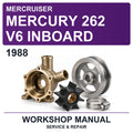 1988 Mercury Mercruiser 262 V6 Inboard Workshop Service & Repair Manual