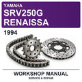 1994 Yamaha SRV250G Renaissa Workshop Service & Repair Manual