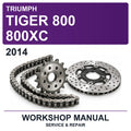 2014 Triumph Tiger 800 800XC Workshop Service & Repair Manual