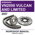 2007 Kawasaki VN2000 Vulcan And Limited Workshop Service & Repair Manual
