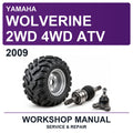 2009 Yamaha Wolverine 2WD 4WD ATV Workshop Service & Repair Manual