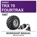 1987 Honda TRX 70 Fourtrax Workshop Service & Repair Manual