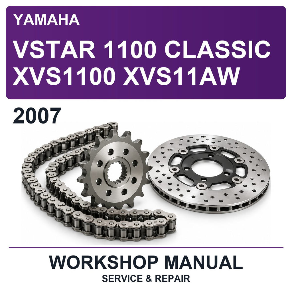 2007 Yamaha Vstar 1100 Classic XVS1100 XVS11AW Workshop Service & Repair Manual