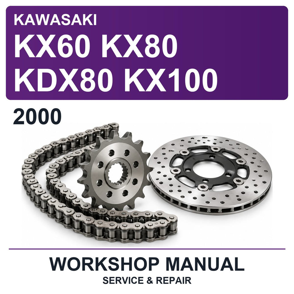 2000 Kawasaki KX60 KX80 KDX80 KX100 Workshop Service & Repair Manual