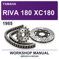 1985 Yamaha Riva 180 XC180 Workshop Service & Repair Manual
