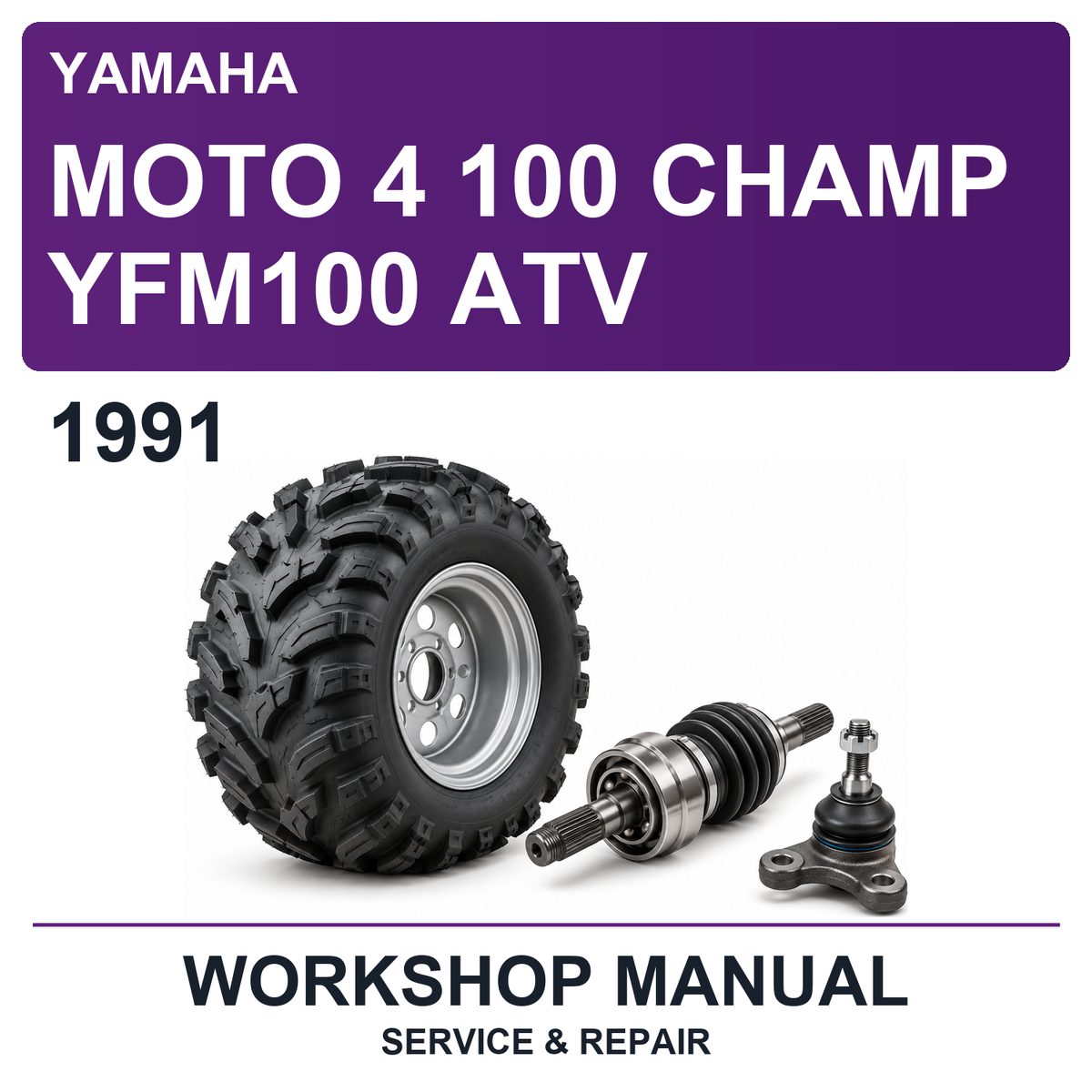 1991 Yamaha Moto 4 100 Champ YFM100 ATV Workshop Service & Repair Manual