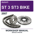 2007 Ducati ST 3 ST3 Bike Workshop Service & Repair Manual