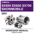 2001 Yamaha SX500 SX600 SX700 Snowmobile Workshop Service & Repair Manual