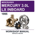1995 Mercury Mercruiser 3.0L LX Inboard Workshop Service & Repair Manual