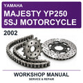 2002 Yamaha Majesty YP250 5SJ Motorcycle Workshop Service & Repair Manual