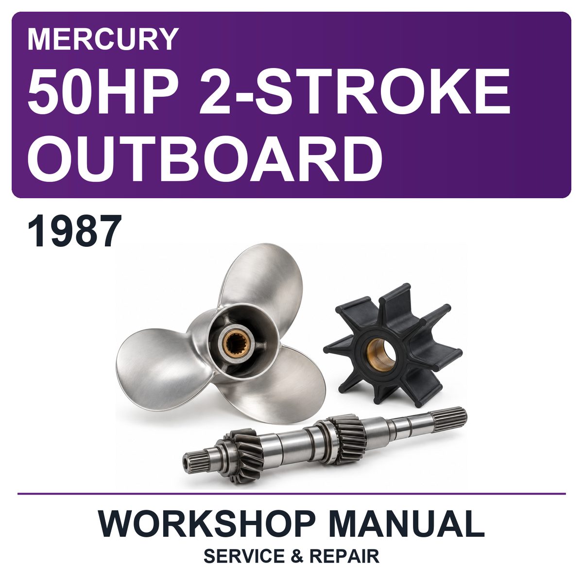 1987 Mercury 50HP 2-Stroke Outboard Workshop Service & Repair Manual