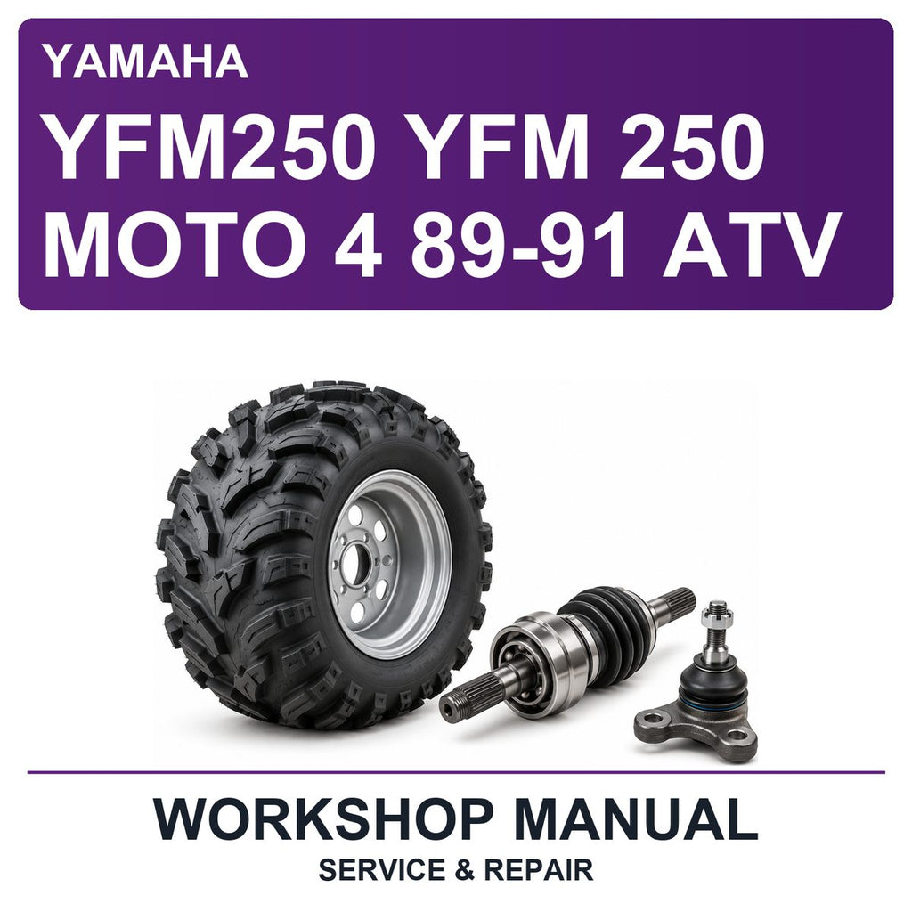 Yamaha YFM250 YFM 250 Moto 4 89-91 ATV Workshop Service & Repair Manual