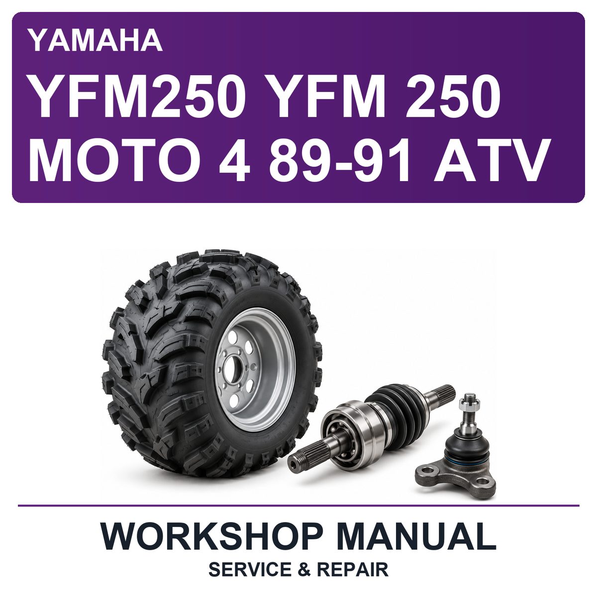 Yamaha YFM250 YFM 250 Moto 4 89-91 ATV Workshop Service & Repair Manual