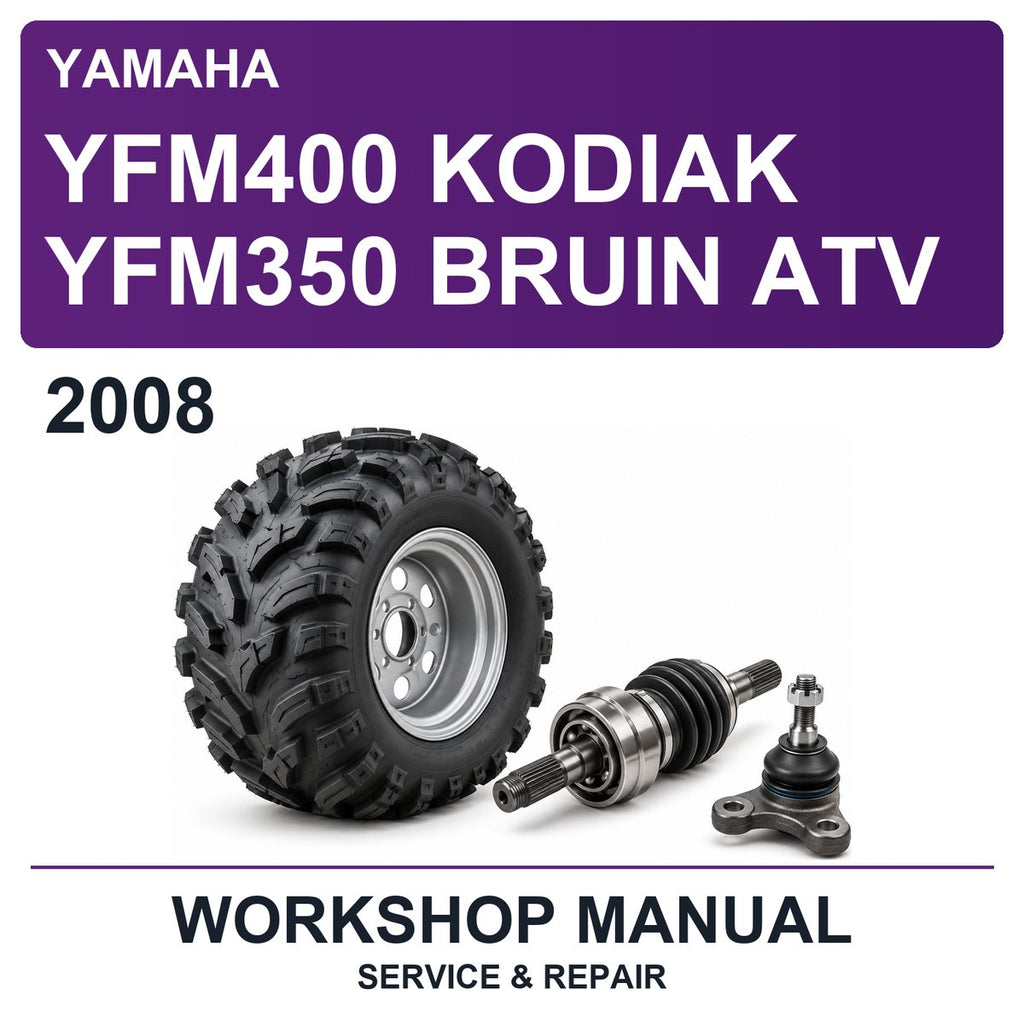 2008 Yamaha YFM400 Kodiak YFM350 Bruin ATV Workshop Service & Repair Manual