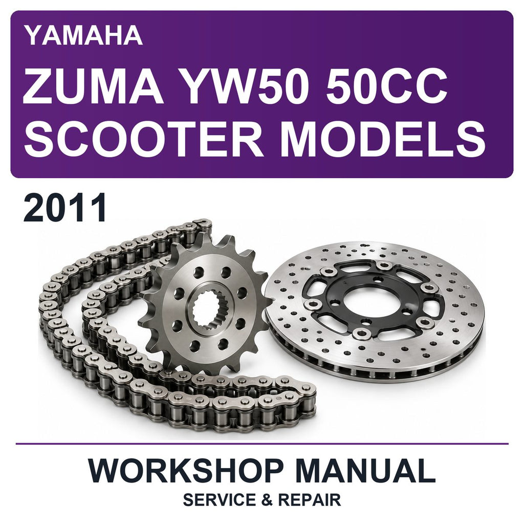 2011 Yamaha Zuma YW50 50CC Scooter Models Workshop Service & Repair Manual
