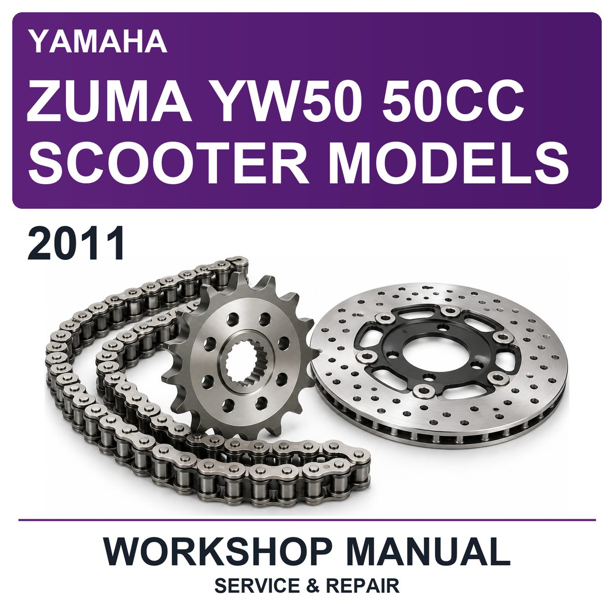 2011 Yamaha Zuma YW50 50CC Scooter Models Workshop Service & Repair Manual
