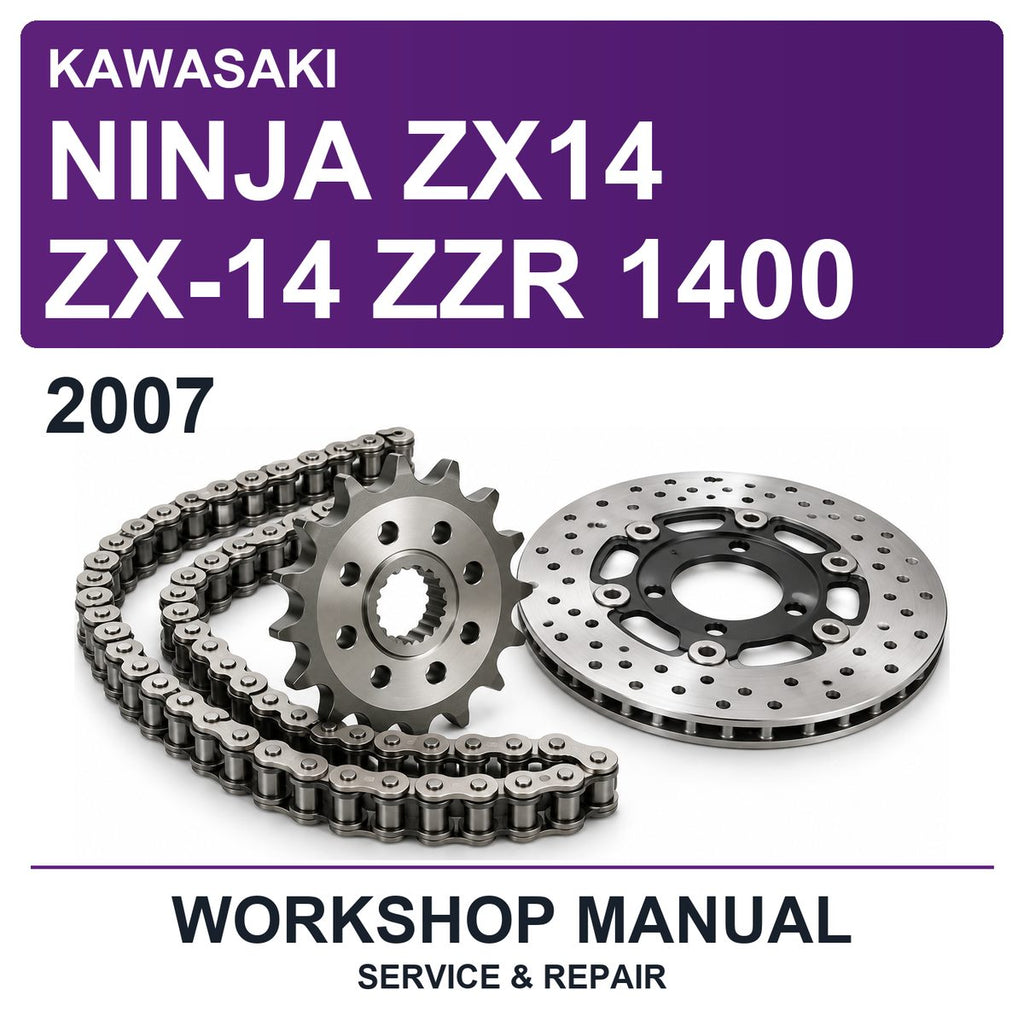 2007 Kawasaki Ninja ZX14 ZX-14 ZZR 1400 Workshop Service & Repair Manual