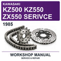 1985 Kawasaki KZ500 KZ550 ZX550 Serivce Workshop Service & Repair Manual