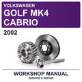 2002 Volkswagen Golf MK4 Cabrio Workshop Service & Repair Manual
