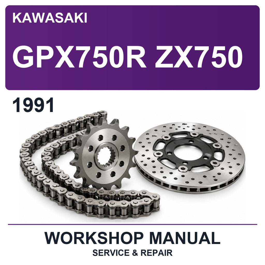 1991 Kawasaki GPX750R ZX750 Workshop Service & Repair Manual
