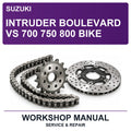 Suzuki Intruder Boulevard VS 700 750 800 Bike Workshop Service & Repair Manual