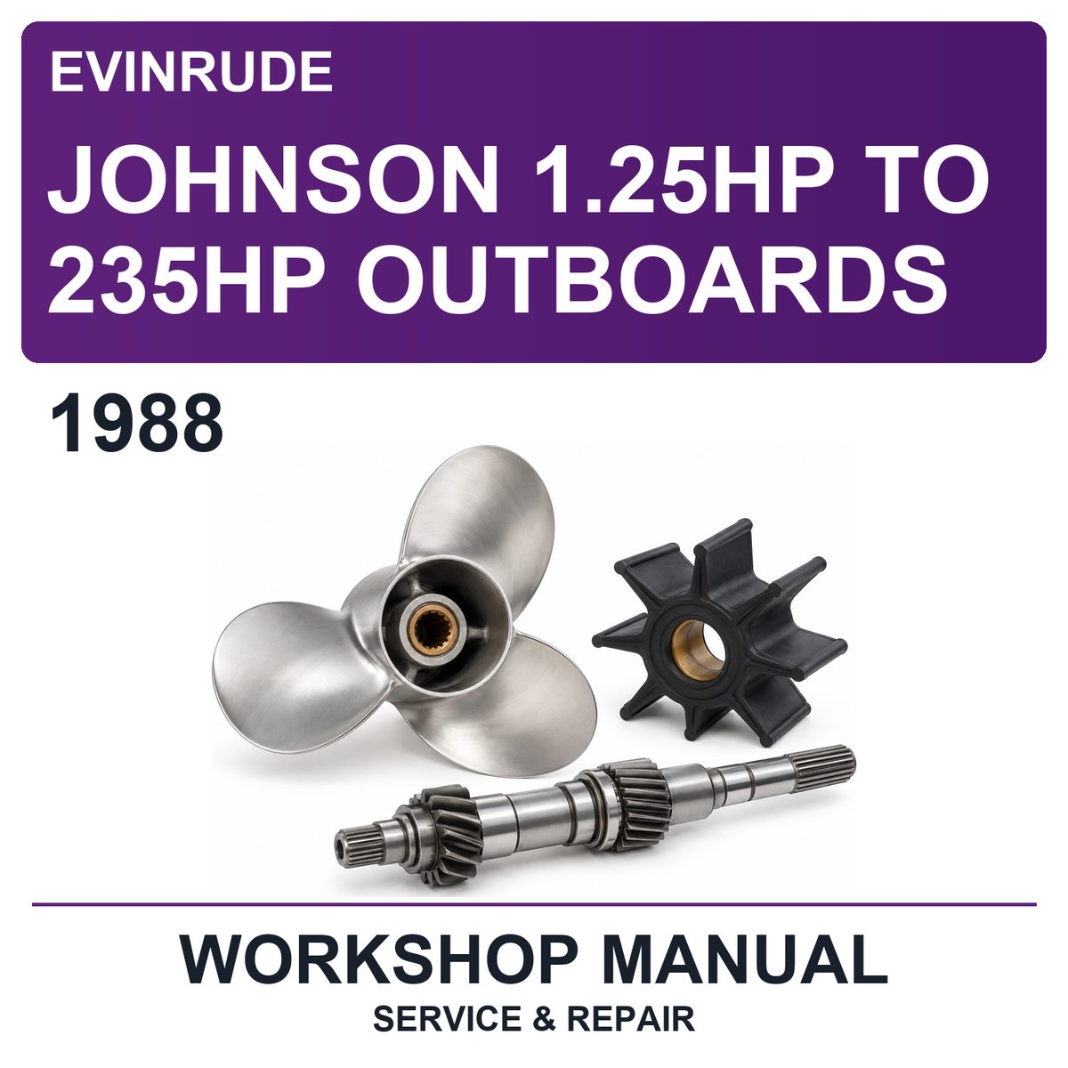 1988 Evinrude Johnson 1.25HP To 235HP Outboards Workshop Service & Repair Manual