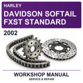 2002 Harley Davidson Softail Fxst Standard Workshop Service & Repair Manual