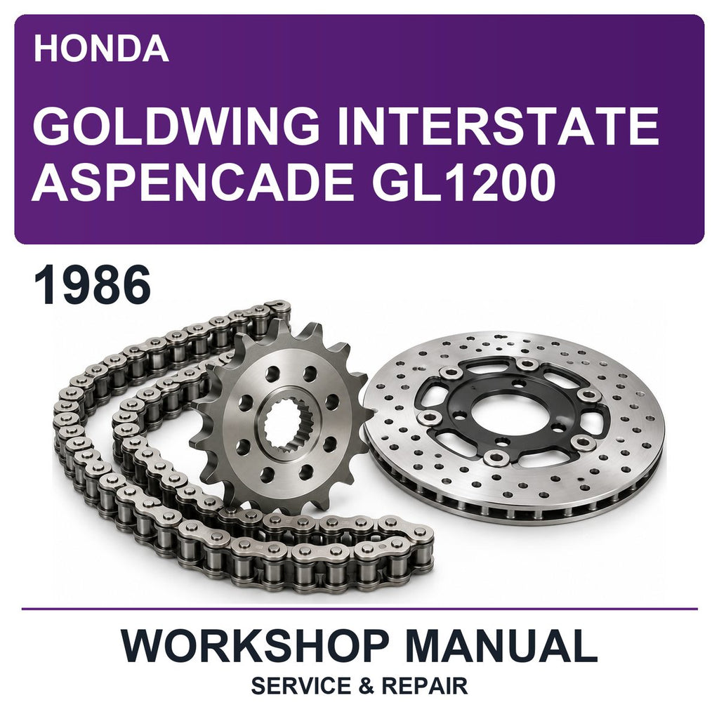 1986 Honda Goldwing Interstate Aspencade GL1200 Workshop Service & Repair Manual