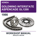 1986 Honda Goldwing Interstate Aspencade GL1200 Workshop Service & Repair Manual
