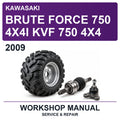 2009 Kawasaki Brute Force 750 4X4I KVF 750 4X4 Workshop Service & Repair Manual