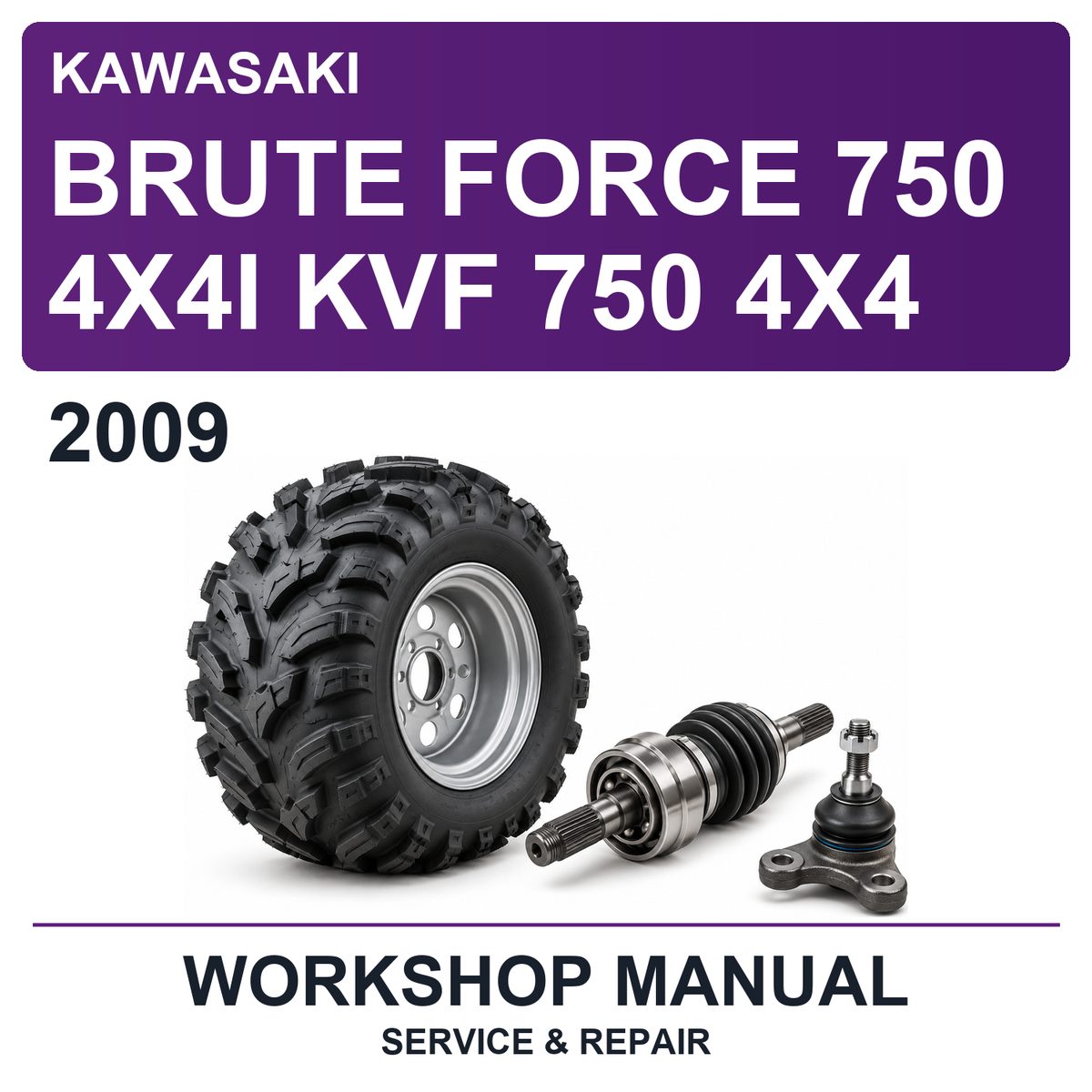 2009 Kawasaki Brute Force 750 4X4I KVF 750 4X4 Workshop Service & Repair Manual