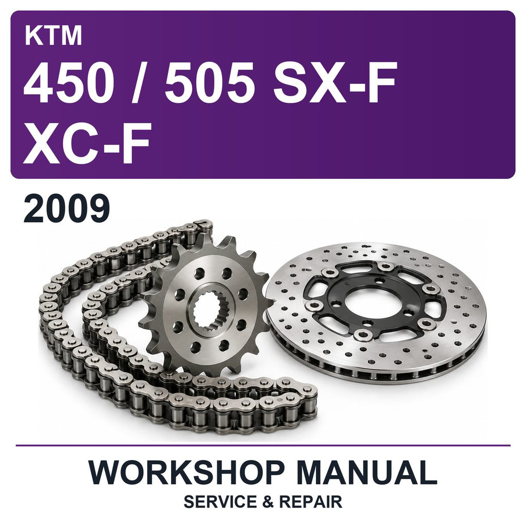 2009 KTM 450 / 505 SX-F XC-F Workshop Service & Repair Manual