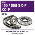 2009 KTM 450 / 505 SX-F XC-F Workshop Service & Repair Manual