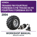 2004 Honda TRX450S FM Fourtrax Foreman S FM TRX450 ES FE Fourtrax Foreman ES FE Workshop Service & Repair Manual