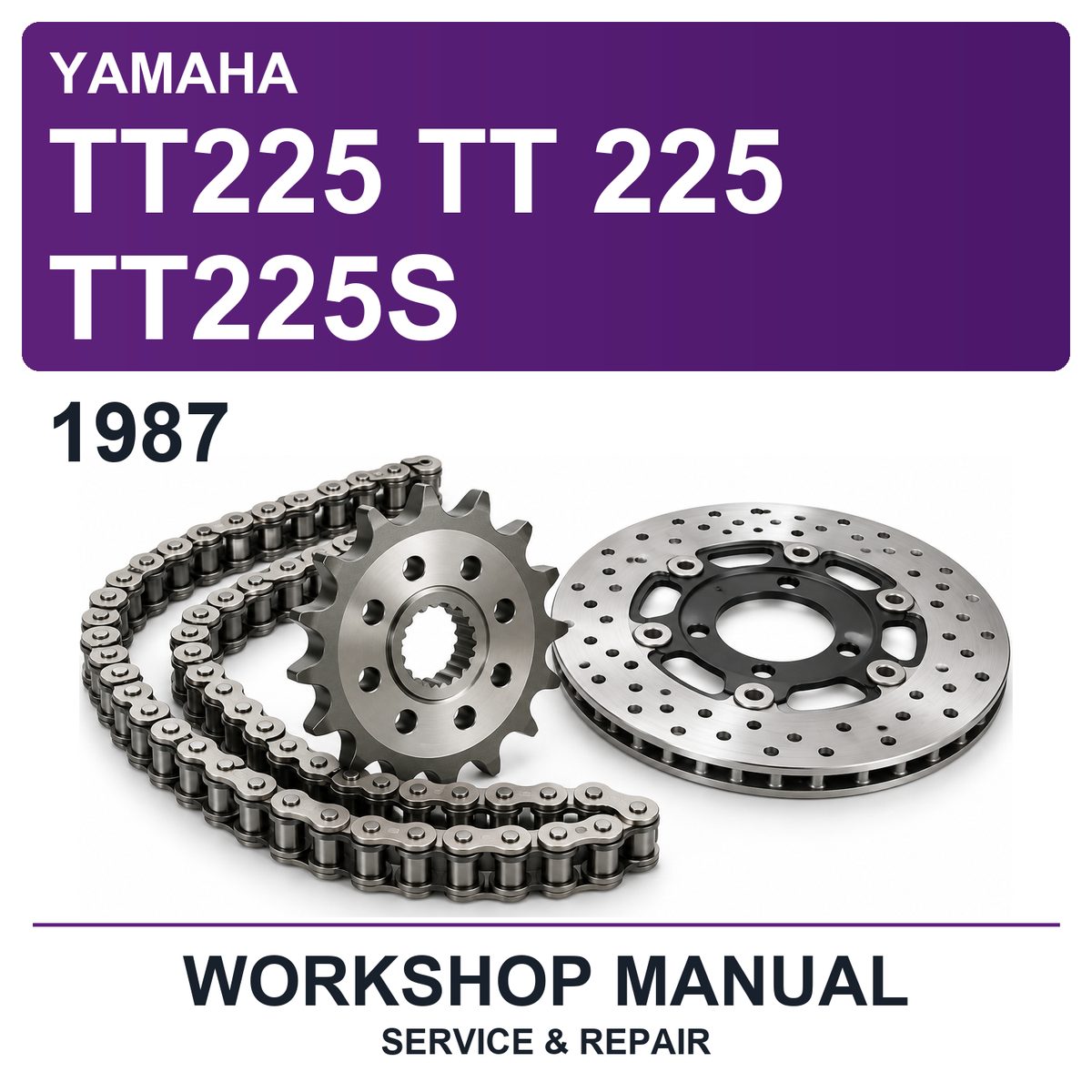 1987 Yamaha TT225 TT 225 TT225S Workshop Service & Repair Manual
