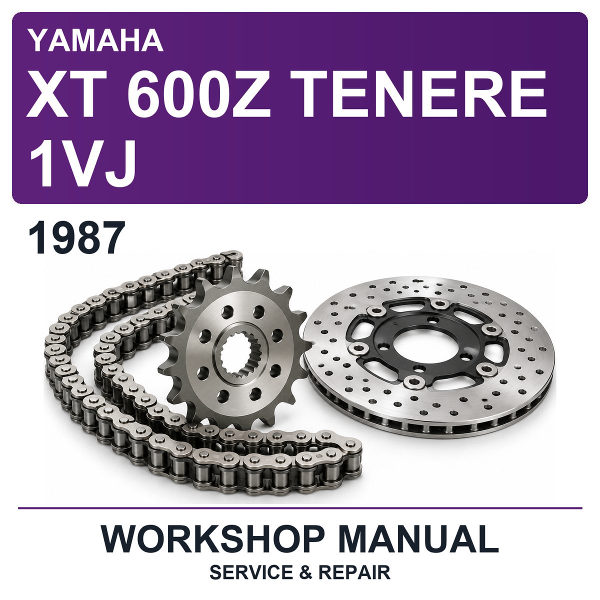 1987 Yamaha Xt 600Z Tenere 1VJ Workshop Service & Repair Manual