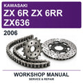 2006 Kawasaki ZX 6R ZX 6RR ZX636 Workshop Service & Repair Manual