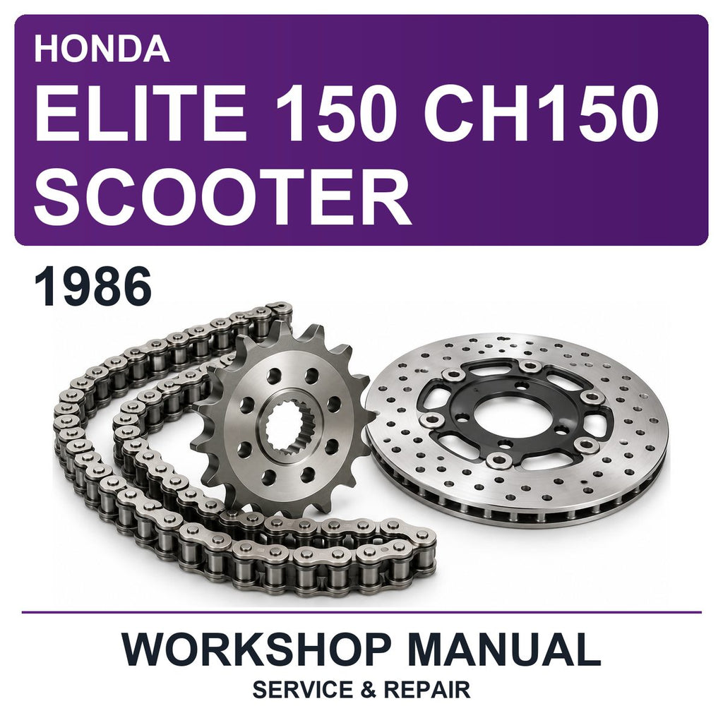 1986 Honda Elite 150 CH150 Scooter Workshop Service & Repair Manual