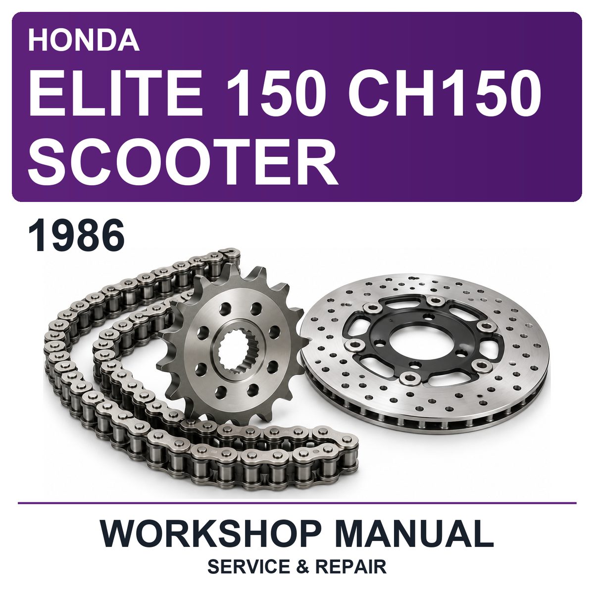 1986 Honda Elite 150 CH150 Scooter Workshop Service & Repair Manual