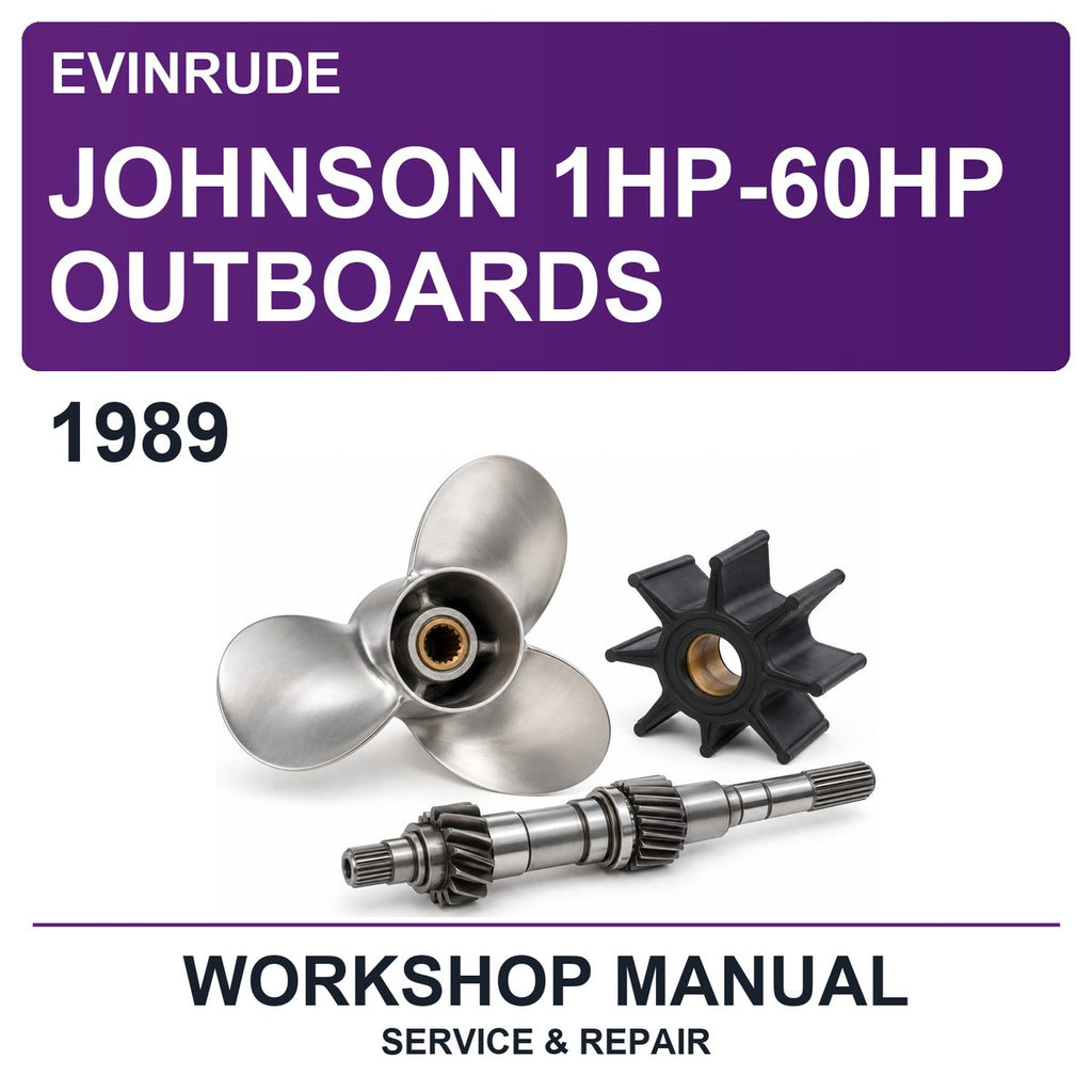 1989 Evinrude Johnson 1HP-60HP Outboards Workshop Service & Repair Manual